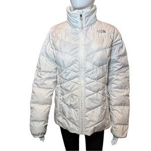 The North Face Women LRG  550 Fill Down Quilted Puffer Jacket White REVIEW PICS